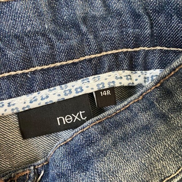 Next Wide Leg Baggy Boyfriend Jean Women's Size 14R Retro Y2K Academia Comfort‎ - Picture 6 of 11